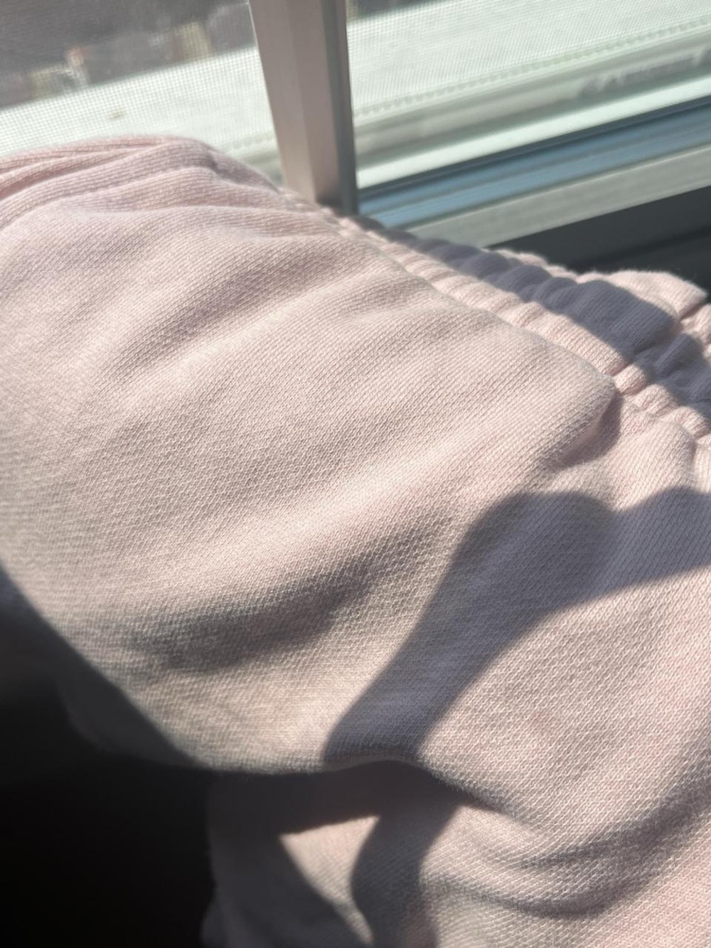 Garage Pastel Pink Elastic Waist Terry Shorts - Picture 3 of 3